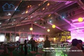 Tenda de casamento transparente em alumínio com telhado de PVC com cadeira para banquetes de eventos para eventos